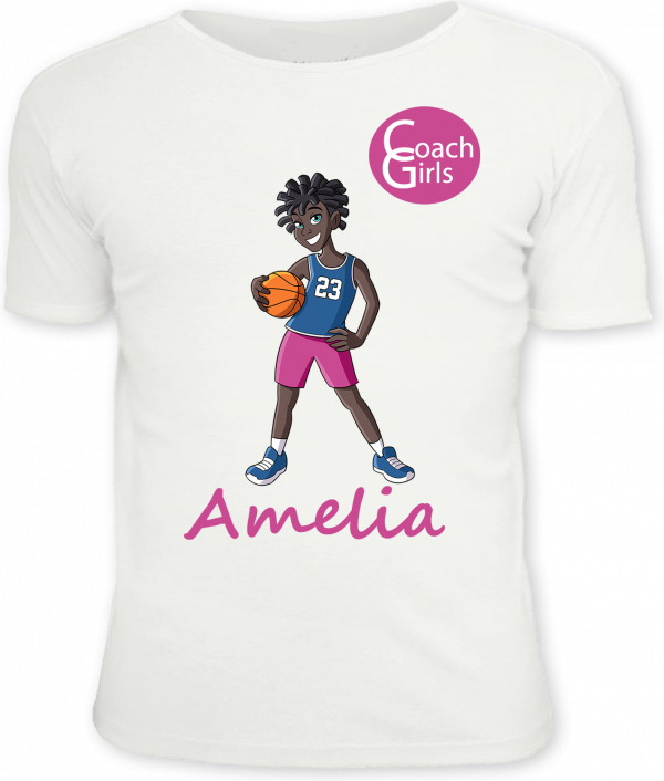 Amelia 23 - White T-Shirt - Coach Girls Team