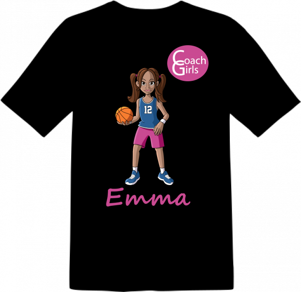 Emma 12 - Black T-Shirt - Coach Girls Team