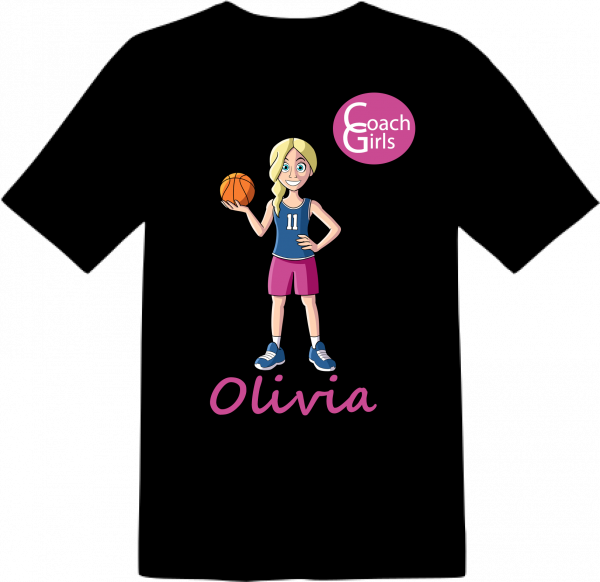 Olivia 11 - Black T-Shirt - Coach Girls Team