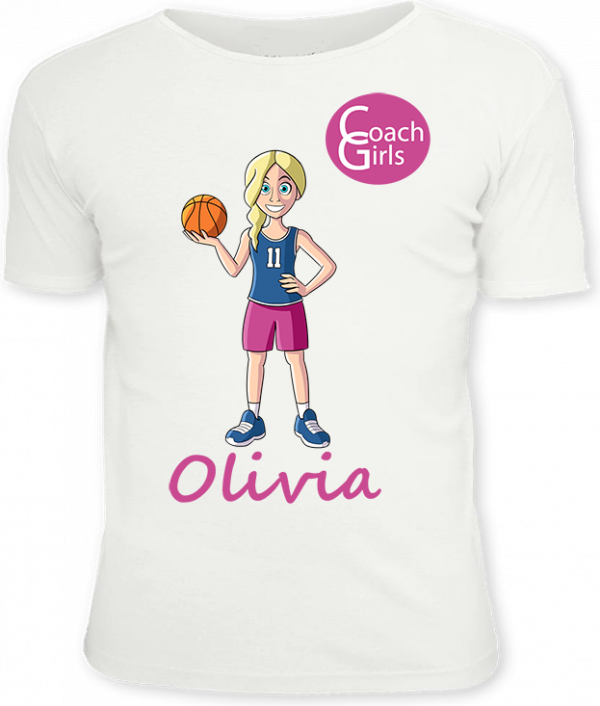 Olivia 11 - White T-Shirt - Coach Girls Team