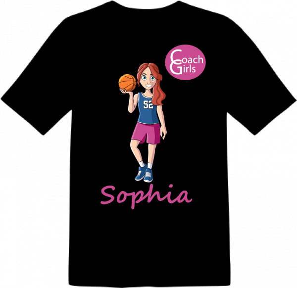 Sophia 52 - Black T-Shirt - Coach Girls Team